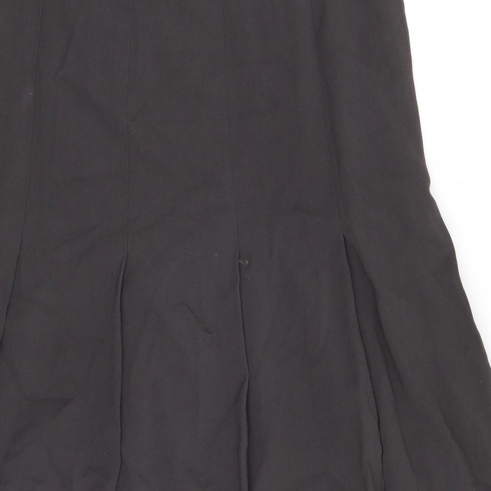 Brand and care label for Linea women’s grey a-line skirt, size UK 12