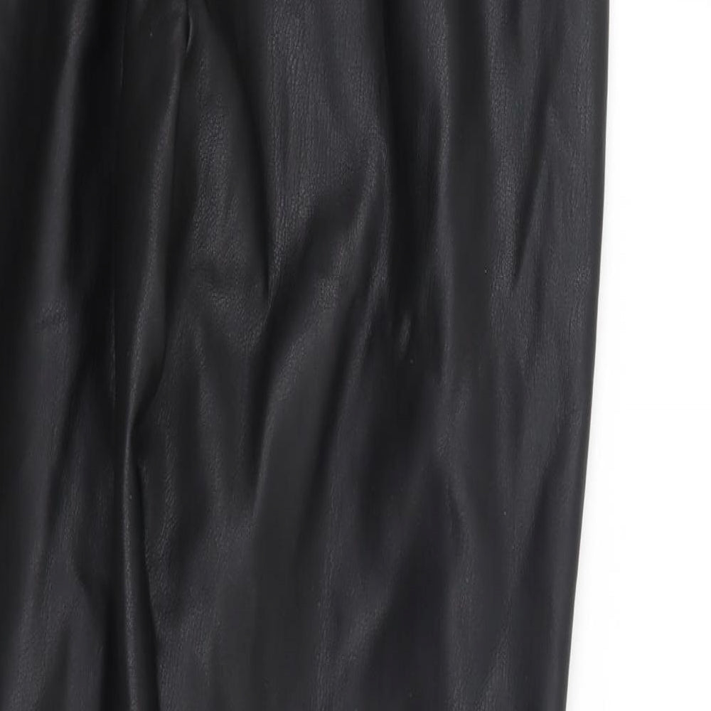 Brand and care label for Dorothy Perkins women’s black trousers, size UK 12, 27-inch leg