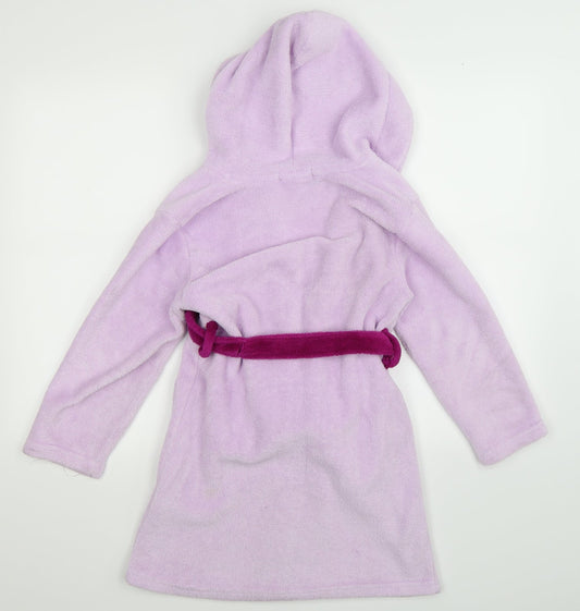 Sanrio Girls Purple Solid Fleece Kimono Robe Size 7-8 Years - Hello Kitty