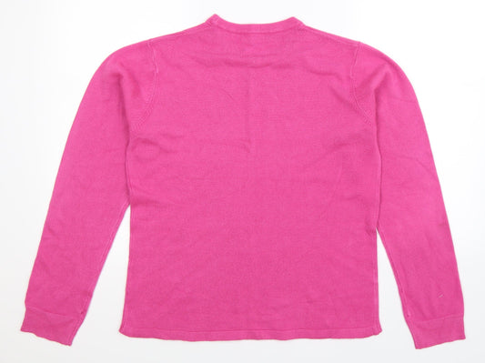 Sarah Hamilton Womens Pink Knit Pullover Jumper Size M