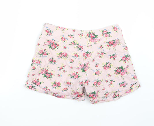 Darling Womens Pink Floral Bermuda Shorts Size S