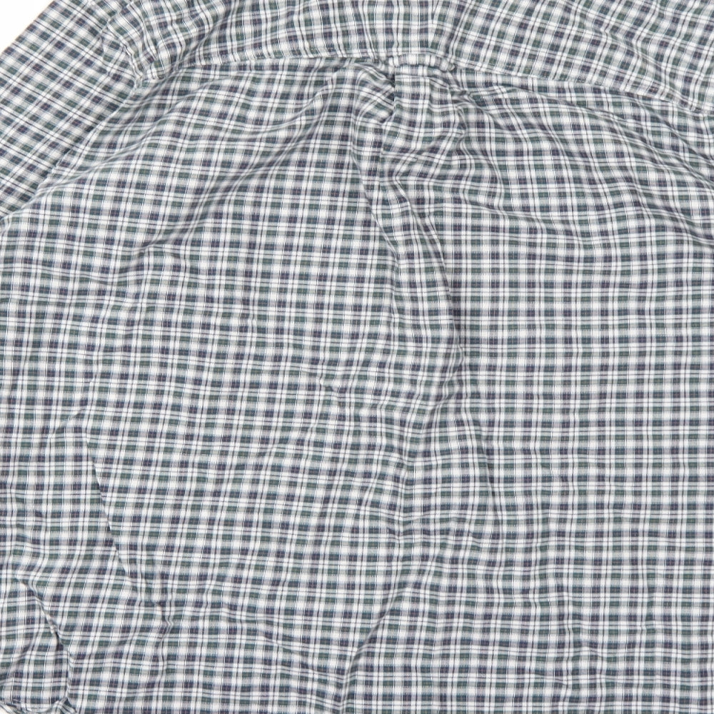 john kewis Mens Blue Check Button-Up Size L