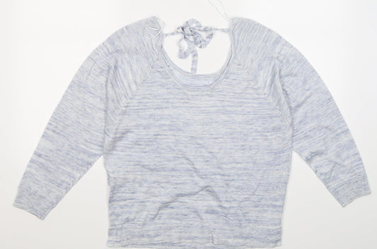 Indigo Womens Blue Knit Pullover Jumper Size 12