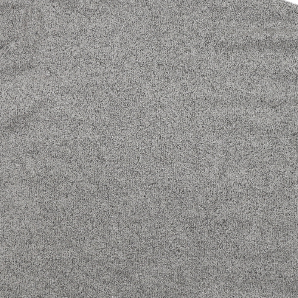 Brand and care label for Bonmarché women’s grey striped knit jumper, size XL