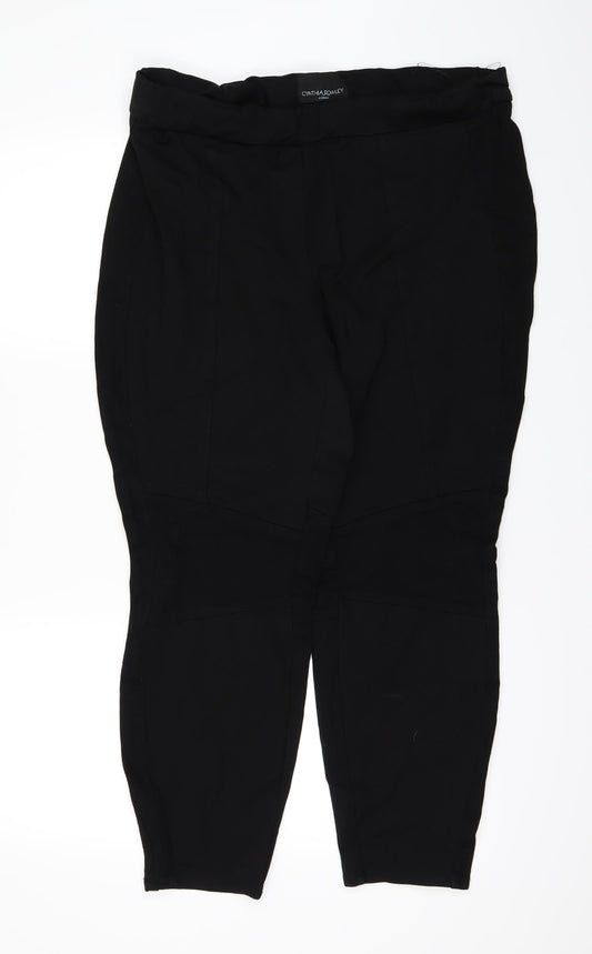 Cynthia Rowley Womens Black Trousers Size 18 L25 in