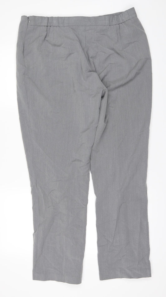 Marks and Spencer Womens Grey Trousers Size 16 L29 in