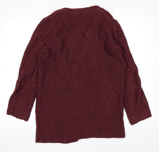 New Look Womens Red Cardigan Jumper Size 10
