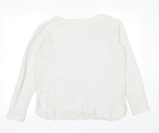 Preworn Womens White Pullover Jumper Size M