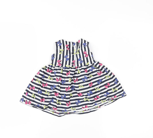 Early days Girls Black Striped Fit & Flare Size 3-6 Months