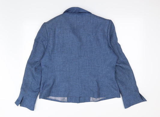 Nightingales Womens Blue Jacket Blazer Size 16