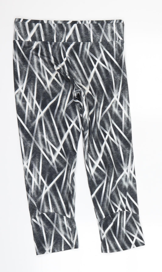 DECATHLON Womens Multicoloured Geometric Sweatpants Trousers Size 8 L20 in