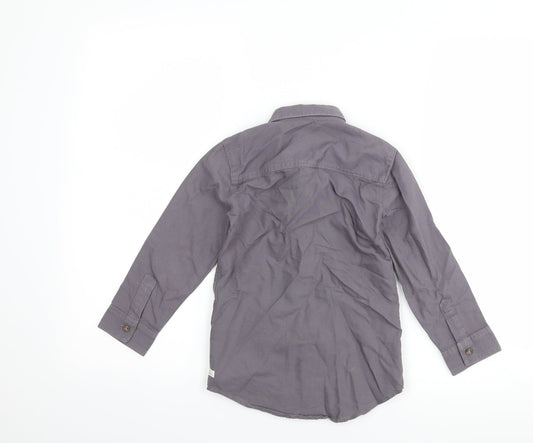 River Island Boys Grey Basic Button-Up Size 3-4 Years