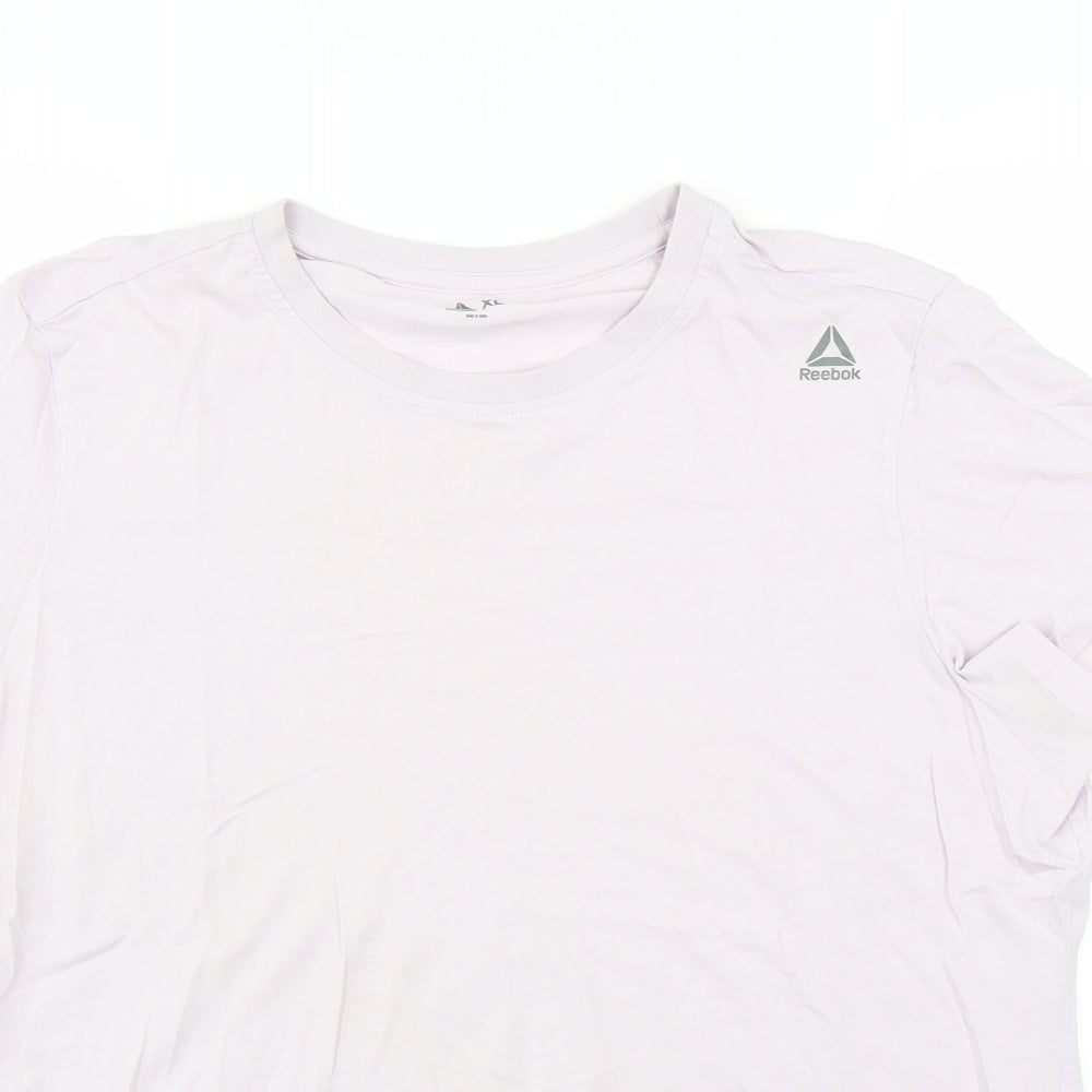 Reebok Womens Purple Basic T-Shirt Size XL
