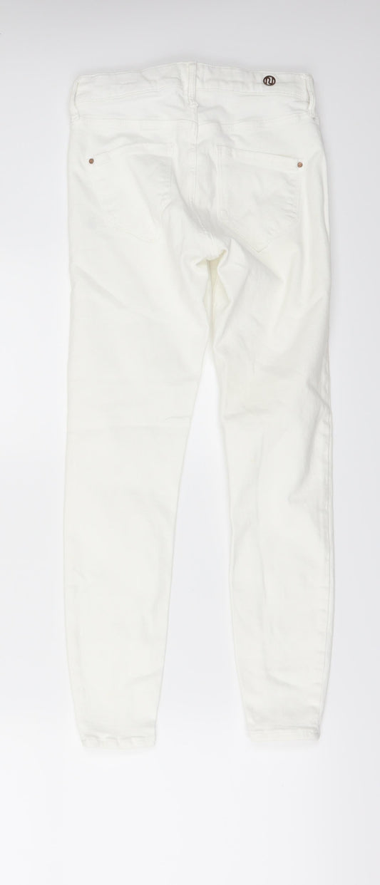 River Island Womens White Denim Skinny Jeans Size 6 L24 in