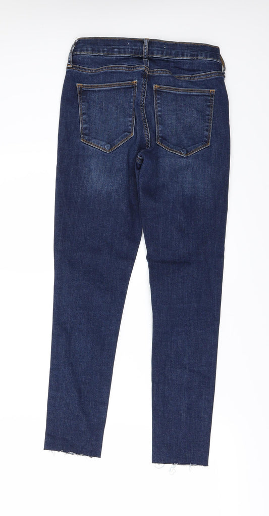 Gap Womens Blue Denim Skinny Jeans Size 26 L26 in - Frayed Hem
