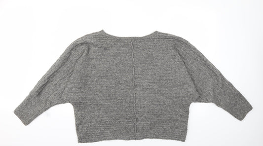 New Look Womens Grey Knit Pullover Jumper Size L