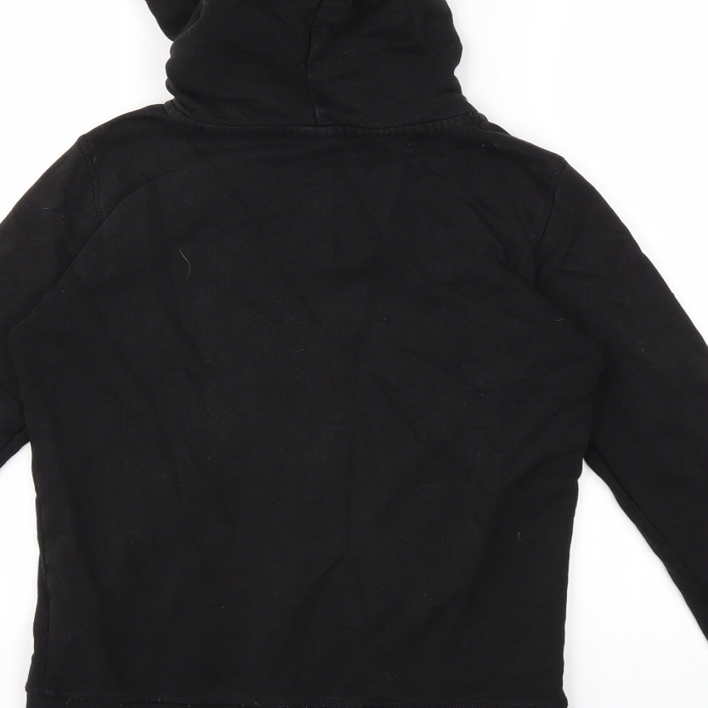 Preworn Womens Black Full Zip Hoodie Size XS