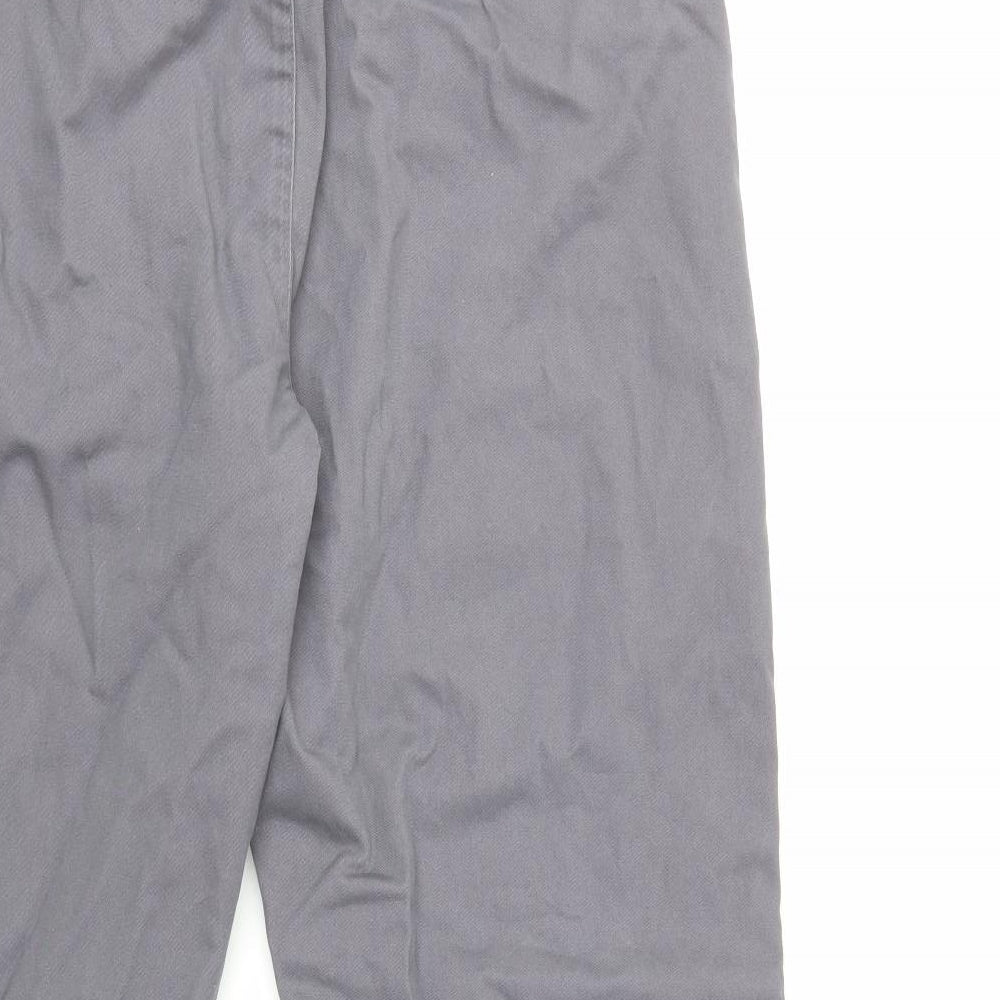 Brand and care label for PREMIER MAN men’s grey trousers, size 36, in, 27-inch leg - short