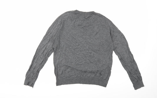 H&M Womens Grey Knit Pullover Jumper Size M
