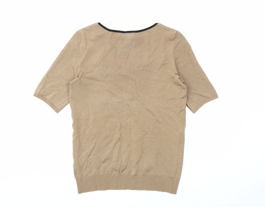 H&M Womens Brown Knit Pullover Jumper Size XS
