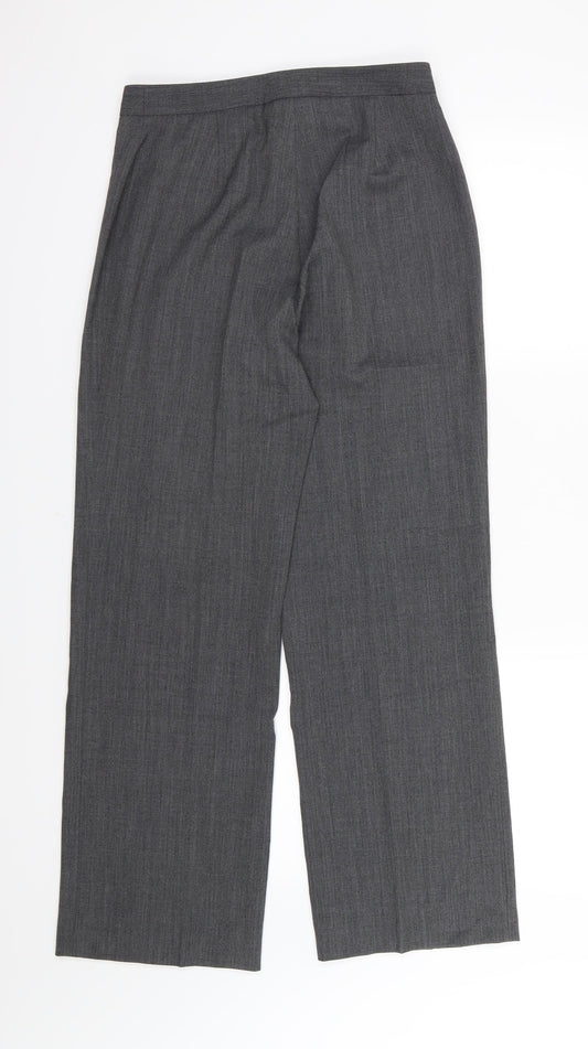 Artigiano Womens Grey Rayon Trousers Size 10 L28 in