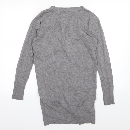 H&M Womens Grey Knit Cardigan Jumper Size S