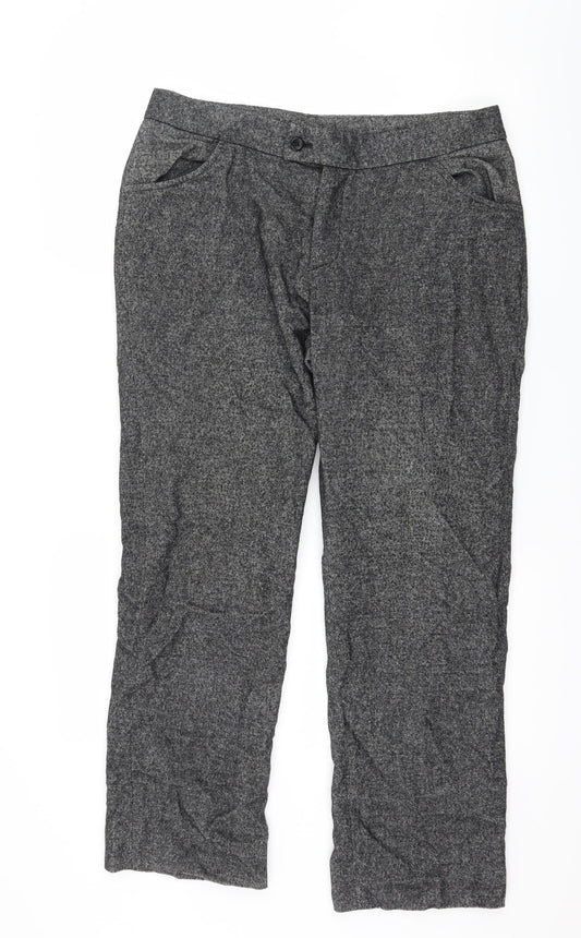 Preworn Womens Grey Trousers Size 34 in L27 in