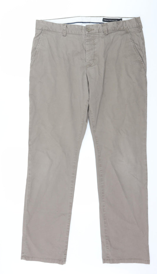 French Connection Womens Brown Trousers Size 34 in L31 in