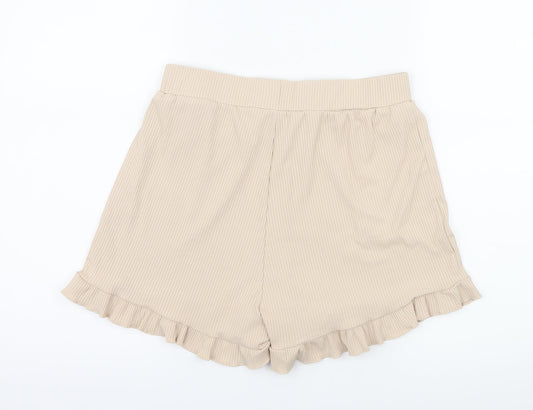 Preworn Womens Beige Jersey Sweat Shorts Size L
