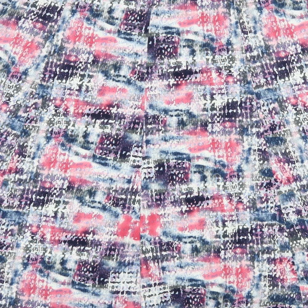 Preworn Womens Multicoloured Geometric Flare Skirt Size 30 in