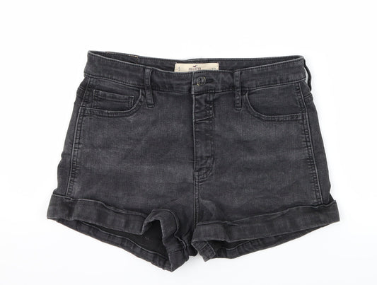 Hollister Womens Grey  Denim Hot Pants Shorts Size 27 in