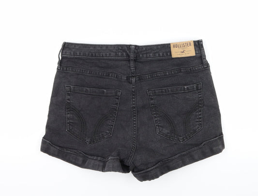 Hollister Womens Grey  Denim Hot Pants Shorts Size 27 in