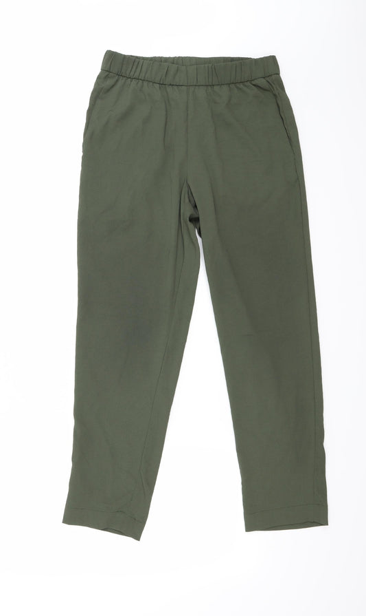 H&M Womens Green Carpenter Trousers Size 8 L25.5 in