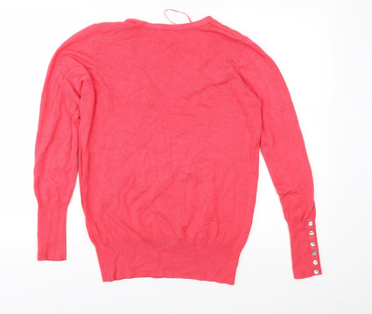 Matalan Womens Pink Knit Pullover Jumper Size 14