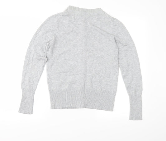 Carla F Womens Grey Knit Cardigan Jumper Size S