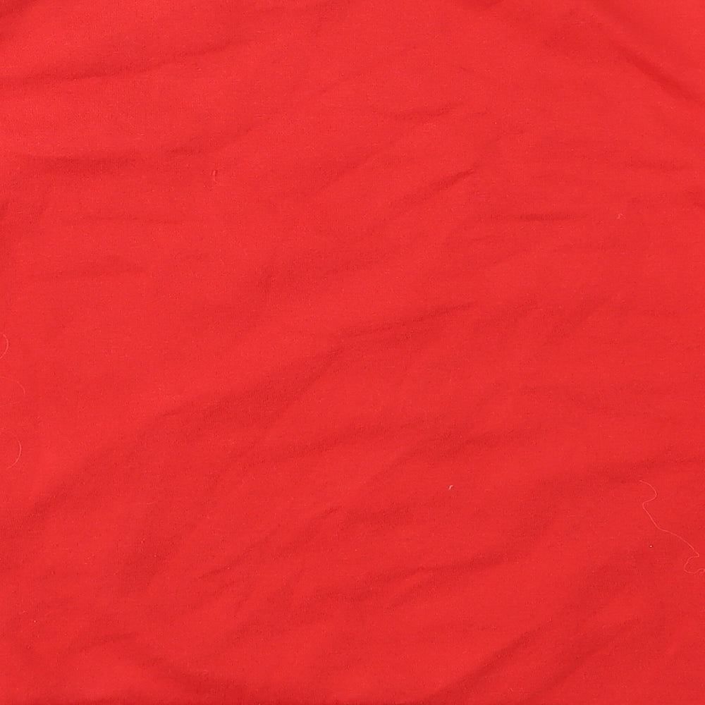 Disney Womens Red Jersey Pullover Sweatshirt Size S - Mickey Mouse