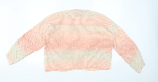 New Look Womens Pink Pullover Jumper Size M