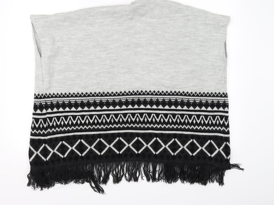 YD Girls Grey Cardigan Jumper Size 8-9 Years