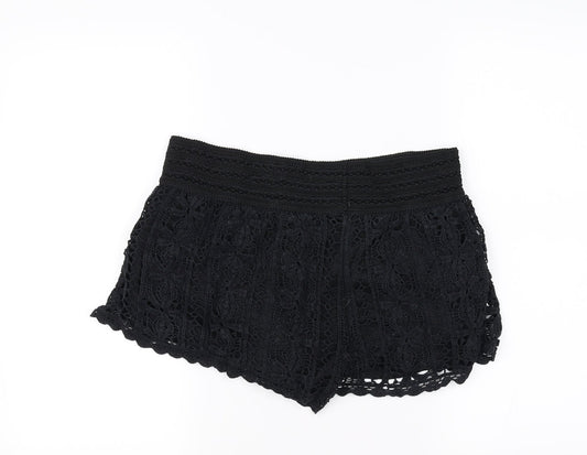 Rewind Womens Black Sweat Shorts Size L