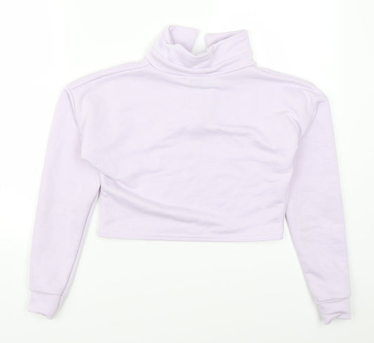 Pretty Little Thing Womens Purple Pullover Sweatshirt Size 4