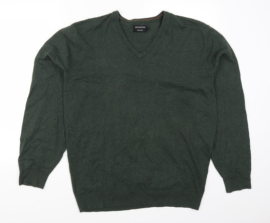 Greenwoods Mens Green Pullover Jumper Size L