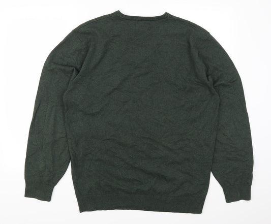 Greenwoods Mens Green Pullover Jumper Size L