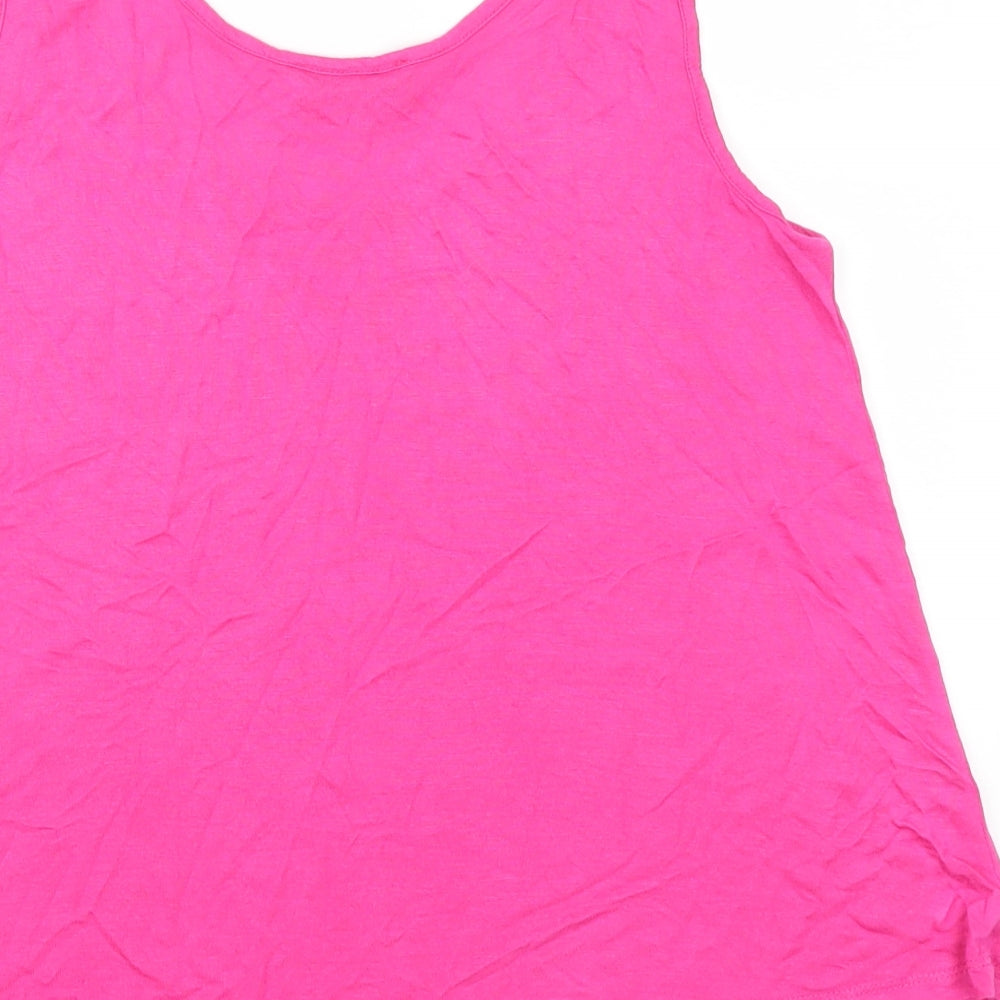 Warehouse Womens Pink Basic Tank Size 8