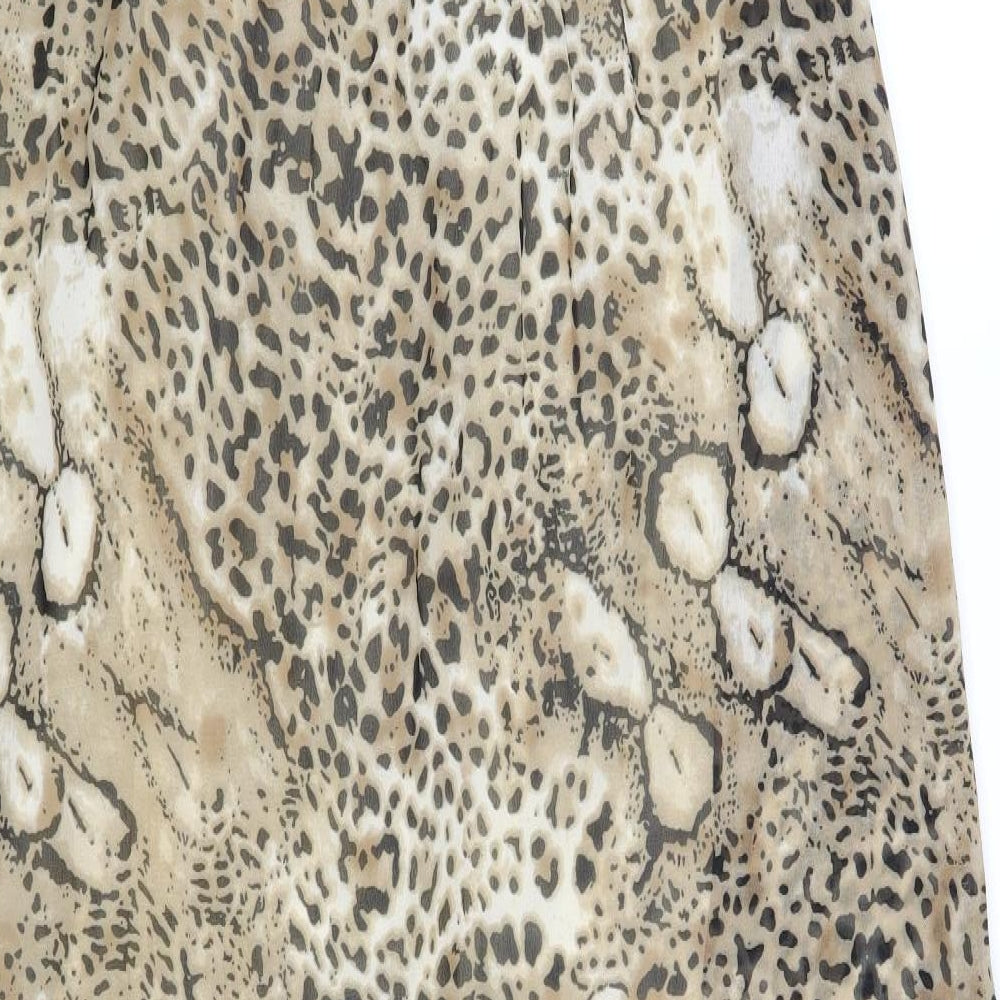 Sugar 17 Womens Brown Animal Print Maxi Size S