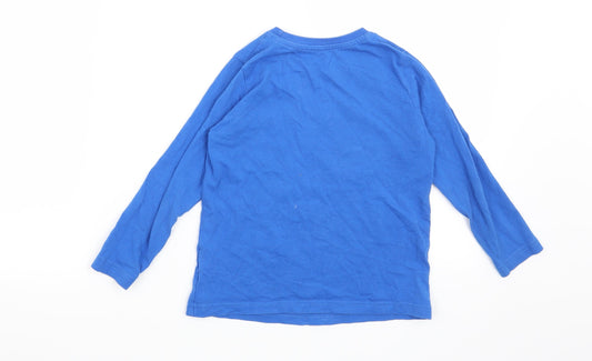 Rebel Boys Blue Basic T-Shirt Size 4-5 Years - Space Storm