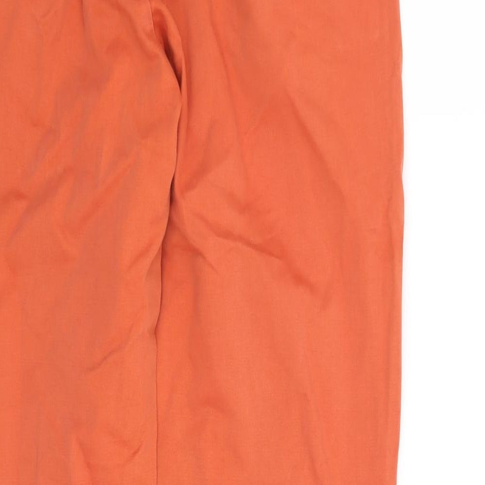 Brand and care label for Very women’s orange straight jeans, size UK 8, 29-inch leg