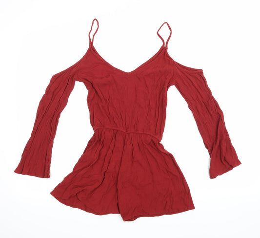 Wet Seal Womens Red Playsuit One-Piece Size XS