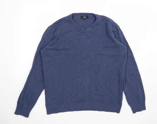 Easy Mens Blue Pullover Jumper Size L