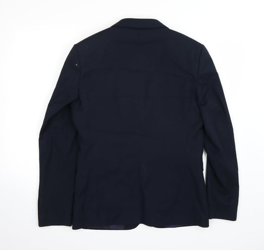 Preworn Mens Blue Jacket Suit Jacket Size 38
