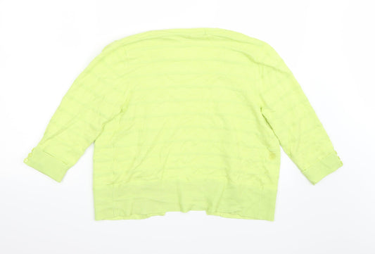 Hepburn Womens Green Cardigan Jumper Size S